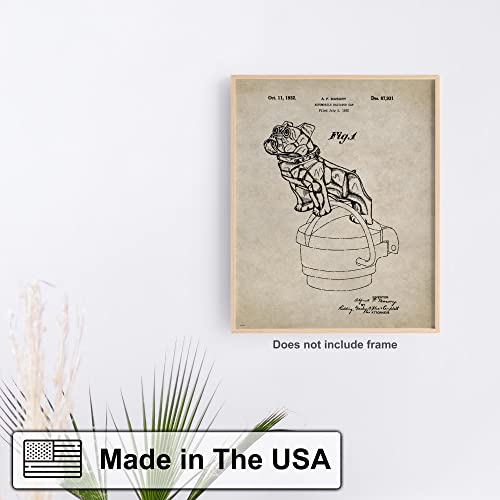 Semi Truck Driver Motivational Patent Poster Art Print 11x14 Mack Bulldog Hood Ornament Wall Decor Pictures