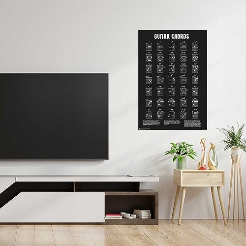 Guitar Chords BW Cool Wall Decor Art Print Poster 24x36