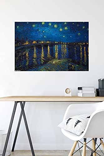 Trends International Starry Night over The Rhone by Vincent van Gogh Wall Poster, 22.375" x 34", Unframed Version