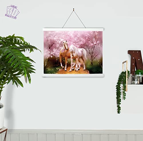 3D LiveLife Lenticular Wall Art Prints - Spring Love from Deluxebase. Unframed 3D Horse Poster. Perfect wall decor. Original artwork licensed from renowned artist, Carol Cavalaris