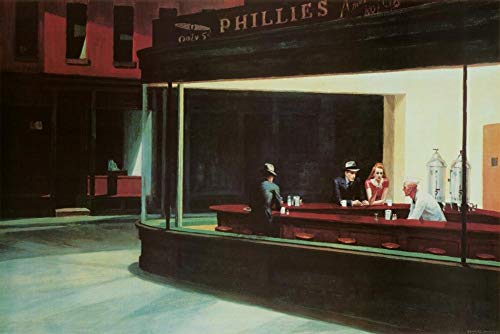(24x36) Edward Hopper Nighthawks Art Print Poster