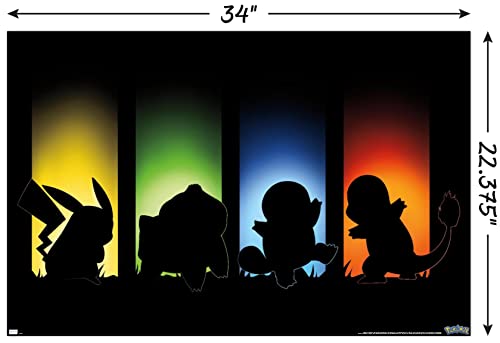 Trends International Pokémon - Shadows Wall Poster, 22.37" x 34.00", Unframed Version