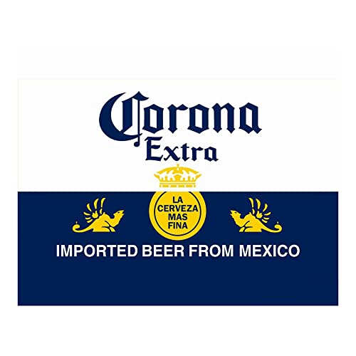Corona Extra Beer- Logo Poster Print For Bar Wall Decor, Imported Beer from Mexico Wall Sign Replica Print. Perfect Decor for Man Cave Decor, Pub Decor, Game Room Decor, or Dorm Decor. Unframed- 10x8