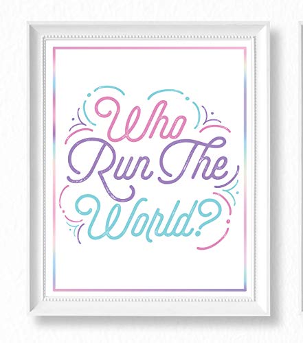 Brooke & Vine Girl Room Wall Decor Art Prints (UNFRAMED 8 x 10) Nursery Wall Decor, Inspirational Wall Art, Motivational Quotes Posters, Kids Tween Teen Room (Girl Power)