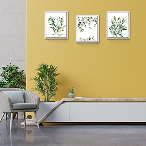 Zonon 9 Pieces Botanical Plant Wall Art Prints Eucalyptus Wall Decor Boho Sage Green Leaves Room Decor Posters Unframed Minimalist Wall Art for Bathroom Living Room Bedroom Kitchen (Plant Style)