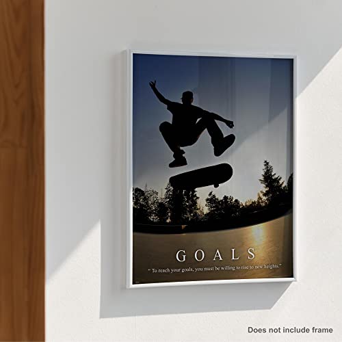 Skateboarding Motivational Poster Art Print 11x14 Shoes Decals Wall Decor Pictures