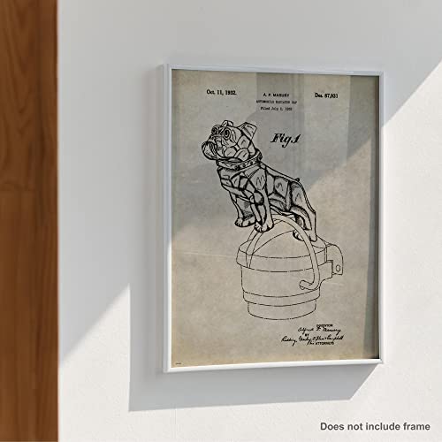 Semi Truck Driver Motivational Patent Poster Art Print 11x14 Mack Bulldog Hood Ornament Wall Decor Pictures