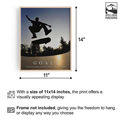 Skateboarding Motivational Poster Art Print 11x14 Shoes Decals Wall Decor Pictures