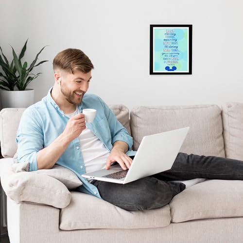 Walt Disney Quotes Wall Art- Keep Moving Forward To Success!, Modern Mickey Art Print, inspirational Wall Decor For Home Decor, Office & Classroom Décor. Unframed- 8x10"