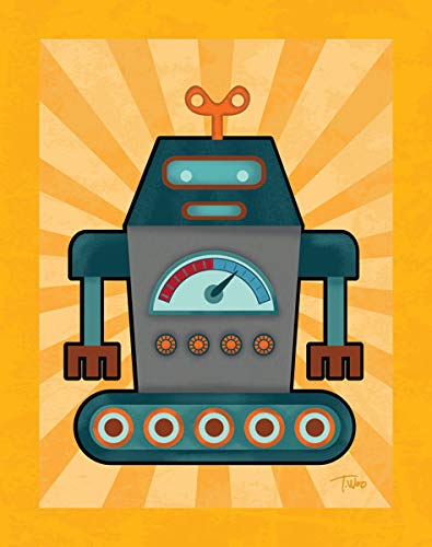 Adorable Robot Poster Set; Kids Room Decor; Four 11 x 14 Poster Prints
