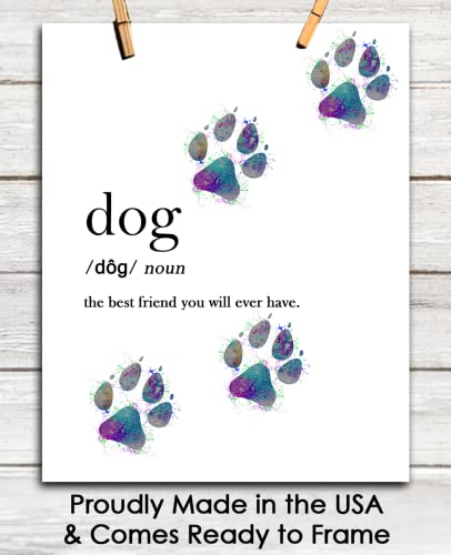 Dog Definition: Chic, Boho & Modern Typography Wall Art Poster Print for Office, Classroom, Dorm, Living Room & Bedroom Decor - Creative Gift Idea for Dog & Animal Lovers | Unframed Posters 8x10