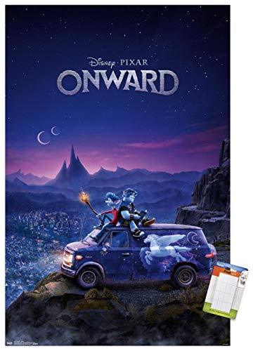 Trends International Disney Pixar Onward - Teaser Wall Poster, 22.375" x 34", Poster & Mount Bundle