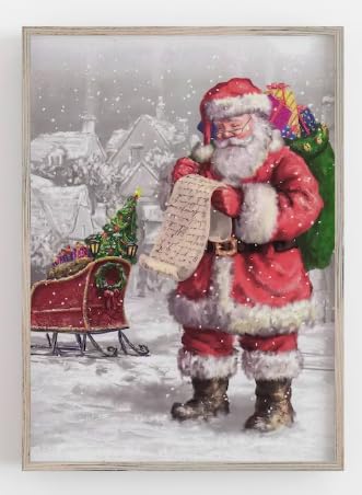Santa Wall Art Print, Vintage Christmas Art, Vintage Santa Claus, Christmas Print, Holiday Wall Decor - 11x14 Poster Print - Unframed