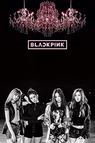 Blackpink Poster Merchandise Chandelier Group Photo Rose Lisa Jisoo Jennie Kpop Merch Album Kpop Room Decor For Walls Official Birthday Decorations Cool Wall Decor Art Print Poster 12x18