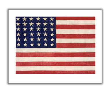 American Flag Prints, United States of America, Independence Day, July 4th, Flag Art, Flag Print, US, USA, Flag Poster, Home Decor, Patriotic Decor, Military Gifts - 11x14 Poster Print - Unframed