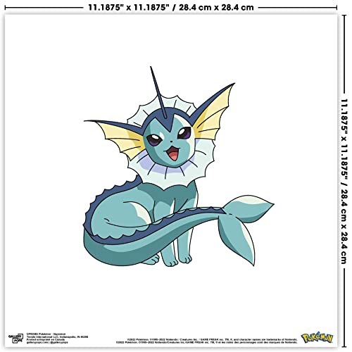 Trends International Gallery Pops Pokemon - Vaporeon Wall Art Wall Poster, 12" x 12", Unframed Version