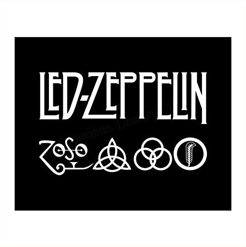 Led Zeppelin Band - Classic Logo Wall Art Decor, This Ready to Frame Vintage Music Wall Art Poster Print is Good For Music Room, Home, Office, Studio, And Man Cave Room Decor, Unframed - 8 x 10