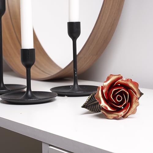 Hand Forged Wrought Iron Rose - Romantic Metal Gift of Everlasting Love - 6th Year Wedding Anniversary Surprise for Her