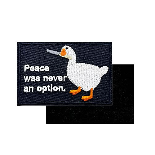 Peace Was Never An Option Embroidered Hook and Loop Patch
