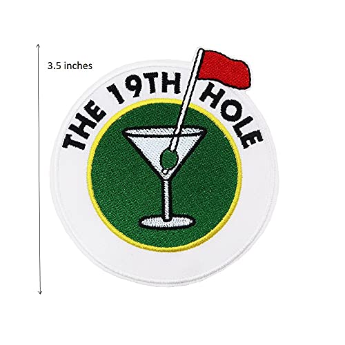 Golf The 19th Hole Outdoors Sport Embroidered Iron On Patches Golf Shirt Bag Hats DIY