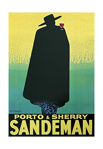 Vintage Poster Print "Porto and Sherry Sandeman" by Georges Massiot (16.25 x 23.5 inches)