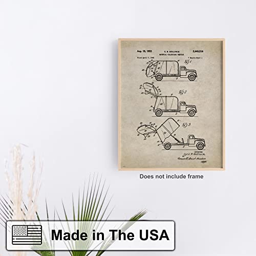 Garbage Truck Driver Patent Poster Art Print 11x14 Sanatation Worker Toys Wall Decor Pictures