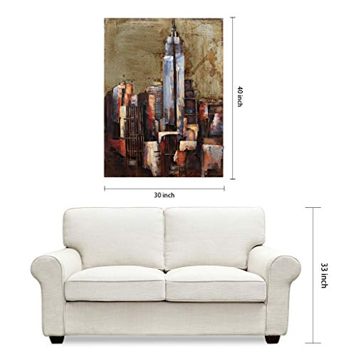 Empire Art Direct The Empire State Building Mixed Media Iron Hand Painted Dimensional Wall Art, 40" x 30" x 2.8", Ready to Hang (PMO-130206-4030)