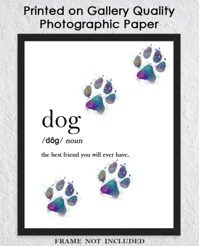Dog Definition: Chic, Boho & Modern Typography Wall Art Poster Print for Office, Classroom, Dorm, Living Room & Bedroom Decor - Creative Gift Idea for Dog & Animal Lovers | Unframed Posters 8x10