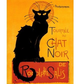 Le Chat Noir (The Black Cat) by Théophile Alexandre Steinlen. Art Print Poster (16 x 20)