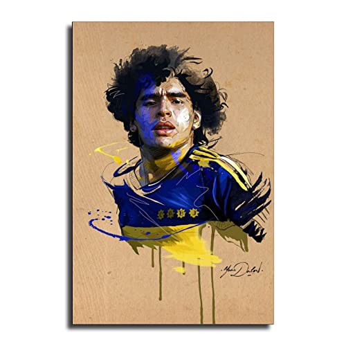 Maradona Football Legend Sports Canvas Art Poster and Wall Art Picture Print Modern Family Bedroom Decor Posters 16x24inch(40x60cm)