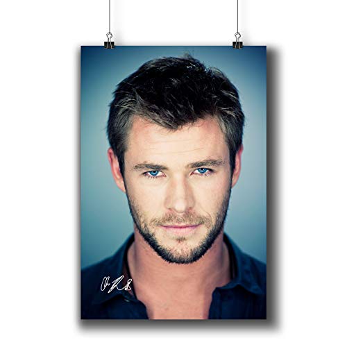 Chris Hemsworth Actor Movie Photo Poster Prints 198-034 Reprint Signed,Wall Art Decor for Dorm Bedroom Living Room (A4|8x12inch|21x29cm)