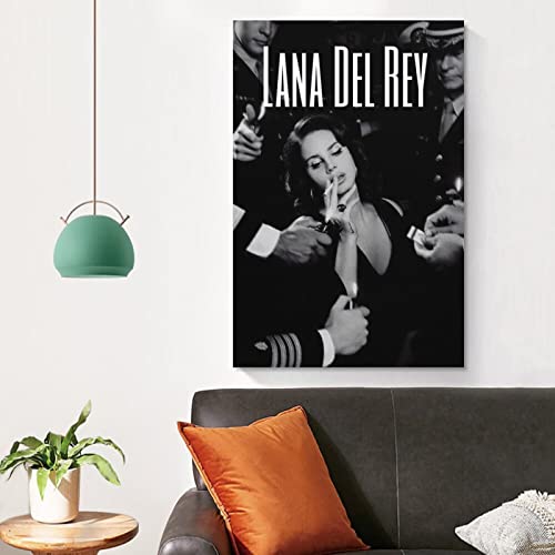SSJS Lana Del Rey Poster Decorative Painting Canvas Wall Posters and Art Picture Print Modern Family Bedroom Decor Posters 08x12inch(20x30cm)