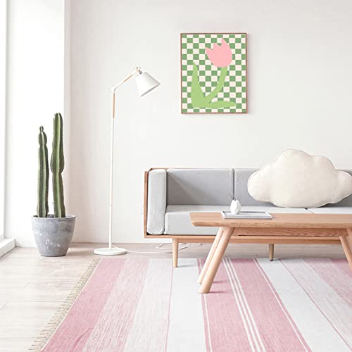 InSimSea Green and Pink Wall Art Set for Living Room, Danish Pastel Aesthetic Room Decor, Abstract Home Unframed Wall Art Prints, 6Pcs Preppy Posters for Bedroom, Bathroom, 8X10in, UNFRAMED