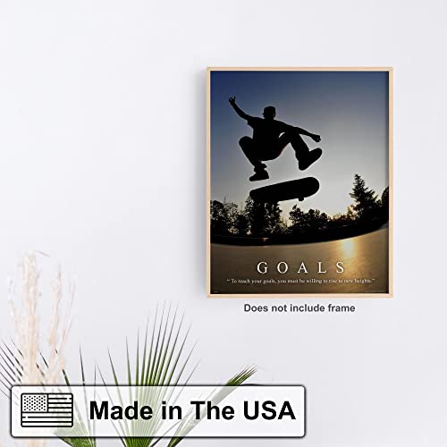 Skateboarding Motivational Poster Art Print 11x14 Shoes Decals Wall Decor Pictures