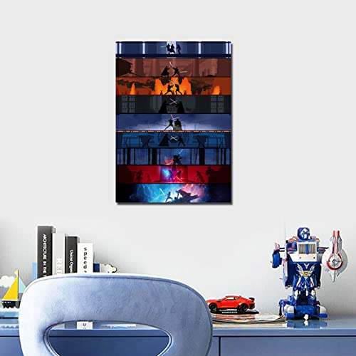 Movie Posters Canvas Wall Art Movie Darth Vader Poster Poster HD Print on Canvas Painting Wall Picture for Living Room Home Decor Boy Gift,12x16.5inch