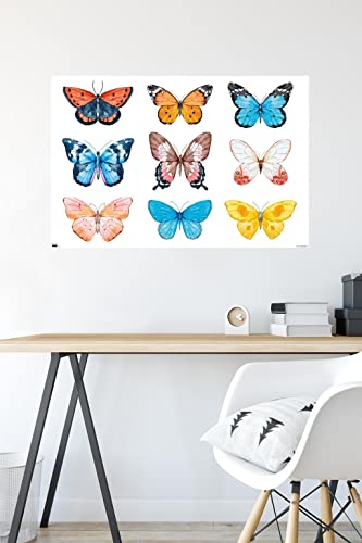 Trends International Watercolor Butterflies Wall Poster, 22.375" x 34", Unframed Version