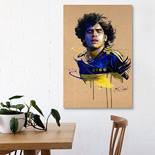 Maradona Football Legend Sports Canvas Art Poster and Wall Art Picture Print Modern Family Bedroom Decor Posters 16x24inch(40x60cm)