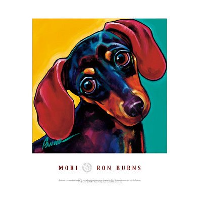 Ron Burns - Mori, Dachshund Art Print Poster by Ron Burns(Overall Size: 18x24) (Image Size: 16x16)