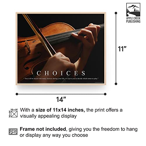 Music Instruments Motivational Poster Art Print 11x14 Violin Jazz Band Teacher Lessons Sheet Music Wall Decor Pictures