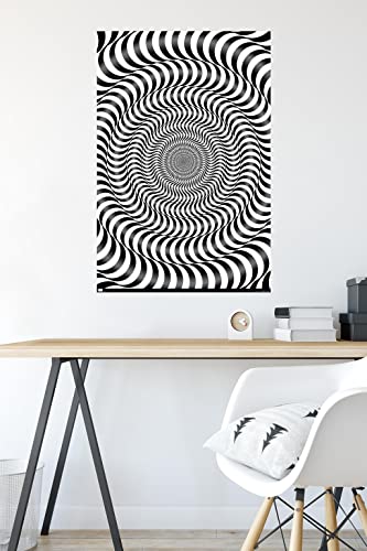 Trends International Zebra Stripe Optical Illusion Wall Poster, 22.375" x 34", Unframed Version