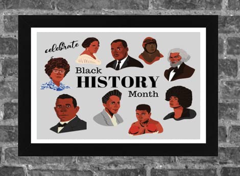 ShopHaven Black History Month Poster 18" x 12", African American History Print Poster, Black Wall Art, African American Decor