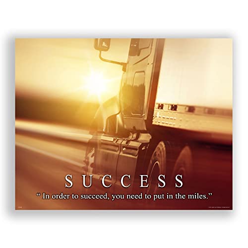 Semi Truck Driver Motivational Poster Art Print 11x14 Wall Decor Pictures