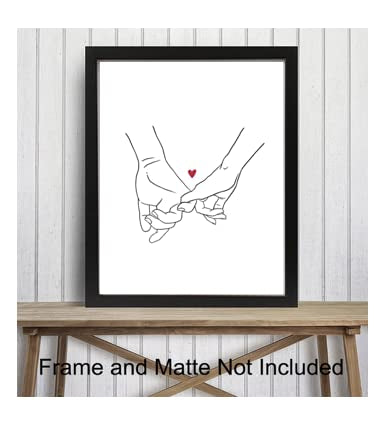 ShopHaven Pinky Promise Print, Pinky Swear Art, Hands Line Drawing, Line Art Poster, Line Drawing Hands, Holding Hands Line Art, Minimalist Line Art, 11x14 Print