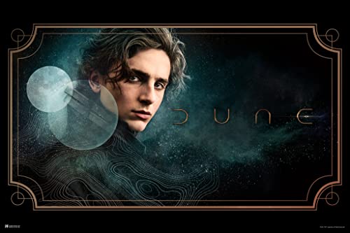 Dune Paul Atreides Sandstorm Timothee Chalamet Graphic Official Merchandise 2021 Movie Merch Denis Villeneuve Film Frank Herbert Book Series It Begins Cool Wall Decor Art Print Poster 12x18