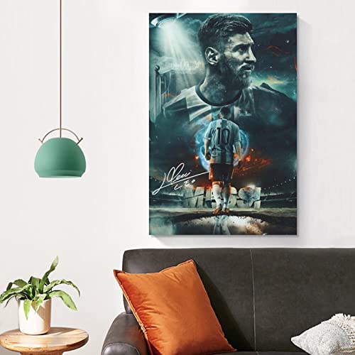 Lionel Messi Poster 1 Wall Art Canvas Print Poster Home Bathroom Bedroom Office Living Room Decor Canvas Poster Unframe: 16x24inch(40x60cm)