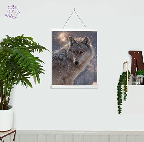 3D LiveLife Lenticular Wall Art Prints - Lone Wolf from Deluxebase. Unframed 3D Animal Poster. Perfect wall decor. Original artwork licensed from renowned artist, Collin Bogle