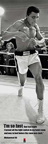 Pyramid America Muhammad Ali So Fast Quote Cool Wall Decor Art Print Poster 12x36