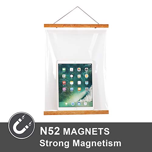 WITCOLOR 2 Pack Magnetic Poster Hanger Frame, 8x10 8x12 8x20 Poster Frames Wood Wooden Magnet Hanging Kit for Walls Print Poster Canvas Artwork Diamond Painting