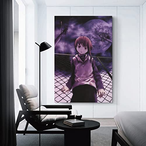 HCKOA Anime Serial Experiments Lain Canvas Art Poster and Wall Art Picture Print Modern Family Bedroom Decor Posters Gifts 12x18inch(30x45cm)