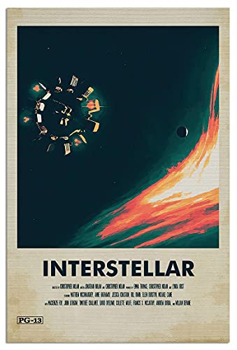 WERUTO Interstellar Poster,Classic Movie Posters,Canvas Wall Art For Living Room Decor Aesthetic Vintage Posters & Prints Home 12inchx18inch